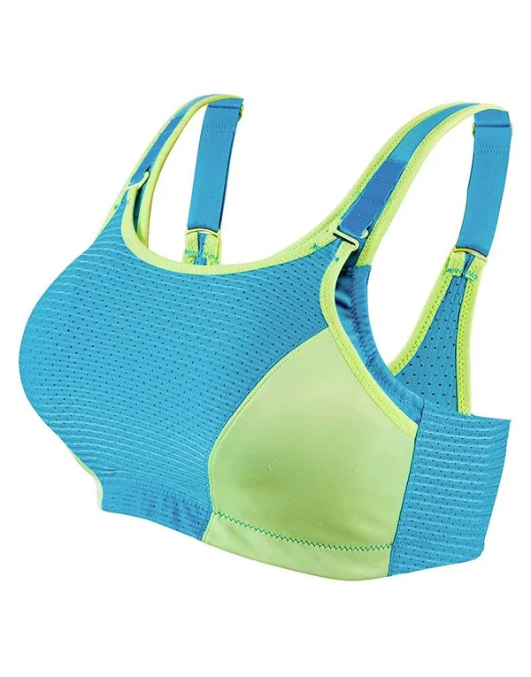 Glamorise 1166 Double Layer Custom Control Sports Bra - Blue/Green