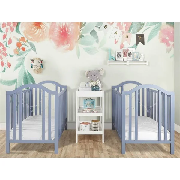 Slumber Baby Ariel Convertible Crib - Dusty Blue