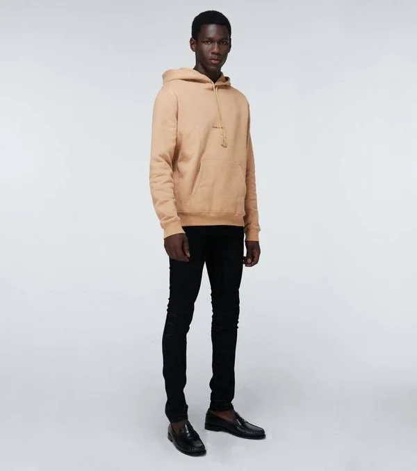 Saint Laurent Logo Printed Sweatshirt - Natural - Hoodies
