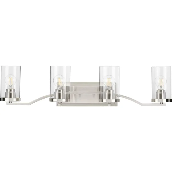 Progress Lighting-Lassiter - 4 Light Bath Vanity Brushed Nickel