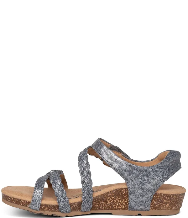 Aetrex Jillian Braided Quarter Strap Gold - 6