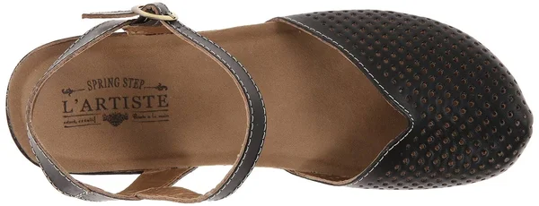 L&Artiste by Spring Step Women's Lizzie, Black Leather