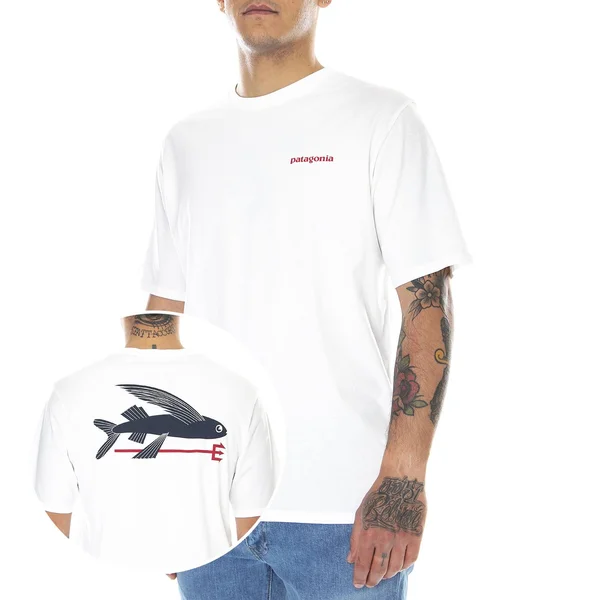 Patagonia Flying Fish Organic T-Shirt - Men's White, S