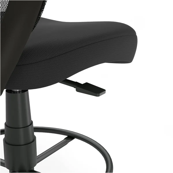 Union & Scale Essentials Mesh Back Fabric Drafting Stool Black (UN59386)