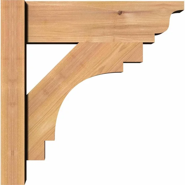 Ekena Millwork OUT06X16X20MRC01SWR 5 1/2x22W x 16x22D x 20x22H Merced Smooth Traditional Outlooker, Western Red Cedar