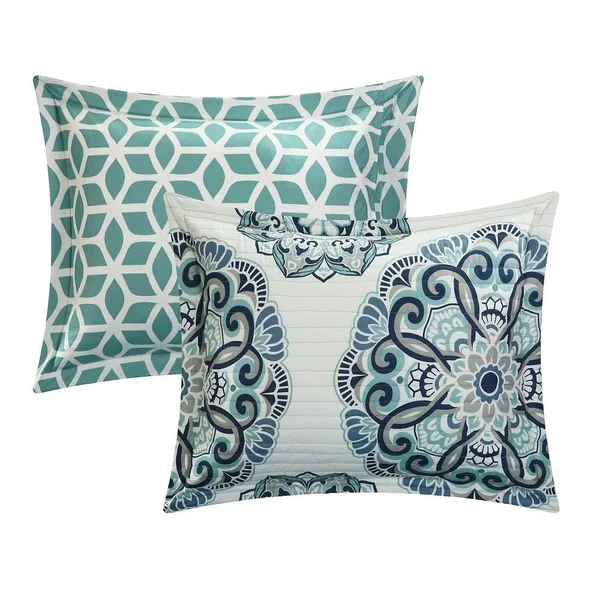 Chic Home Miranda 8 Piece Reversible Quilt Set, Size: King, Green
