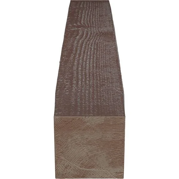 Ekena Millwork MANURS04X08X48AE 4x22H x 8x22D x 48x22W Rough Sawn Faux Wood Fireplace Mantel - Aged Pecan