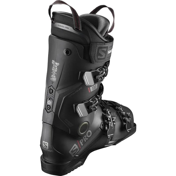 Salomon S Pro 120 Ski Boots 31.5 Black Beluga Red