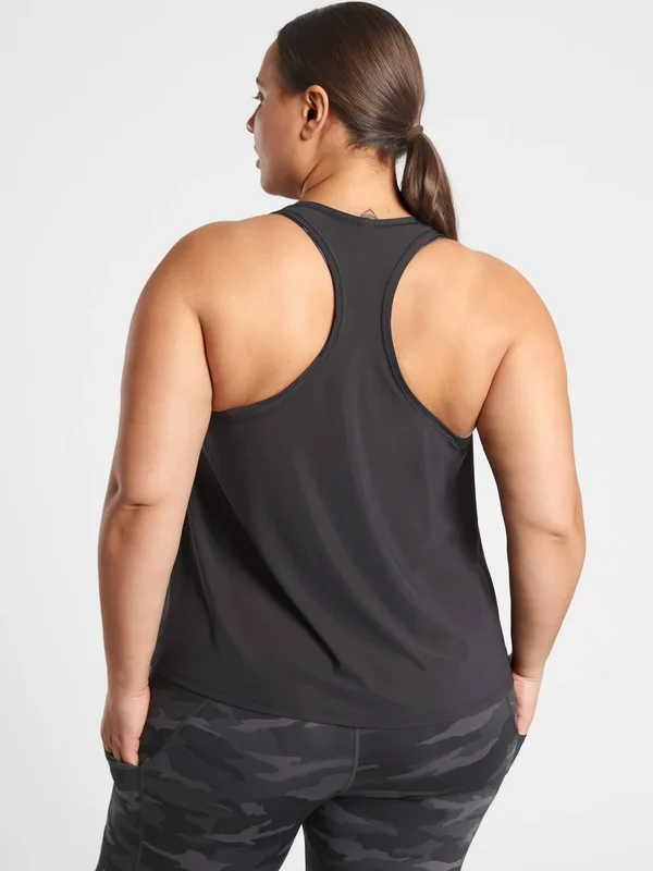 Athleta Women's Ultimate Train Tank Black Logo Size L