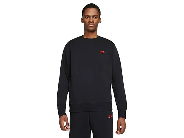 Nike Sportswear Club Fleece Crewneck Sweatshirt BV2662 - Small - Black