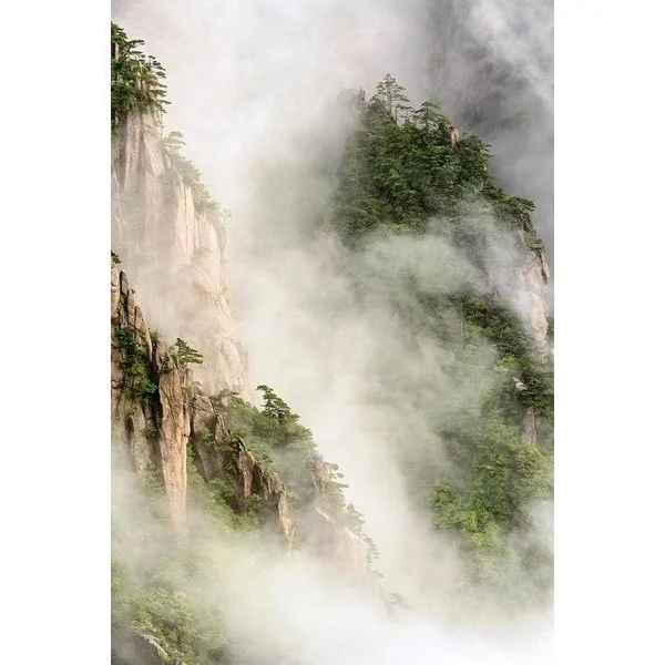 Easy Art Prints Adam Jones's 'Misty Valleys' Premium Canvas Art (24 x 16)