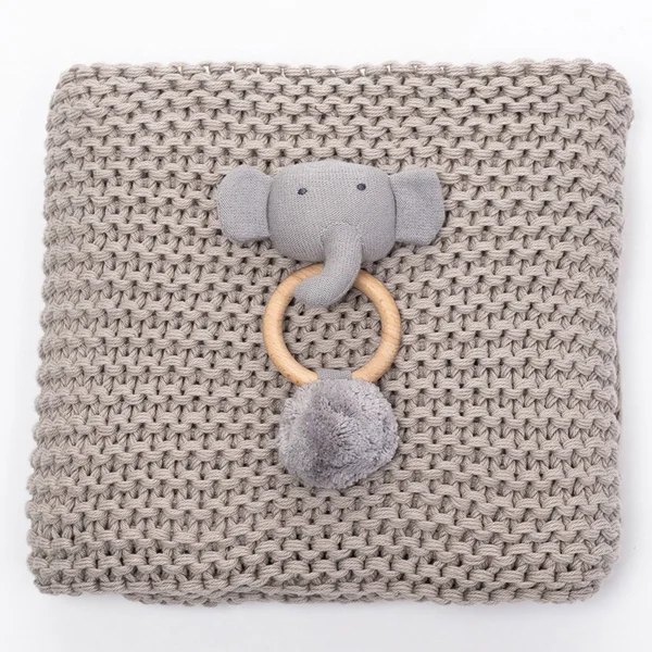 Organic Cotton Comfy Knit Baby Gift Set Gray