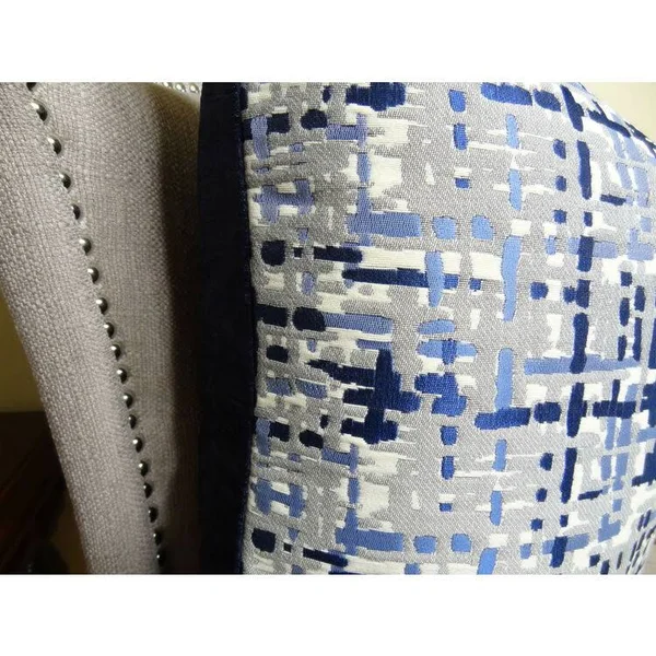 Plutus Abstract Plaid Handmade Throw Pillow 20x22 x 30x22 Queen