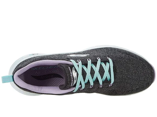 Women's Skechers Arch Fit Comfy Wave Sneaker - Size: 7, Black