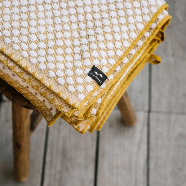 Slowtide Clive Cotton Towels - Set of 4 - Mustard