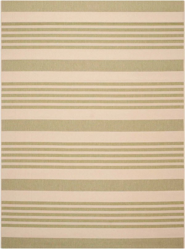 Safavieh Courtyard Brown & Bone 5&-3x22 x 7&-7x22 Indoor/Outdoor Rug