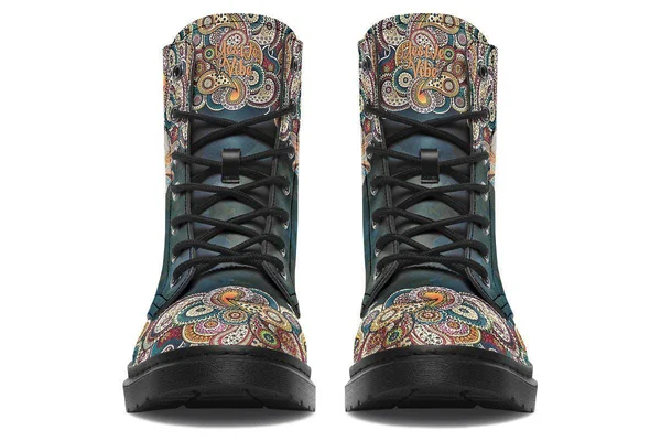 Dragonfly Dream Catcher Boots, Blue Hippie Boots, YesWeVibe Women's Boots, Black Sole, US 11, EU43
