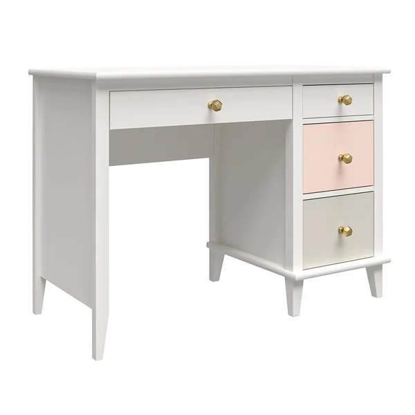 Little Seeds Monarch Hill Poppy Kids& White Desk - Peach/Taupe