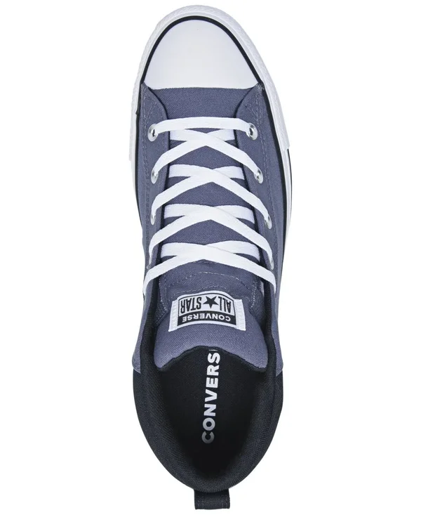 Converse Men's Chuck Taylor All-Star Street Mid Casual Shoes in Blue/Light Carbon Size 12.0, Canvas