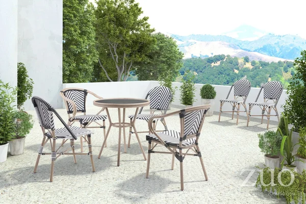 Zuo Paris Dining Arm Chair - Set of 2, Red & White