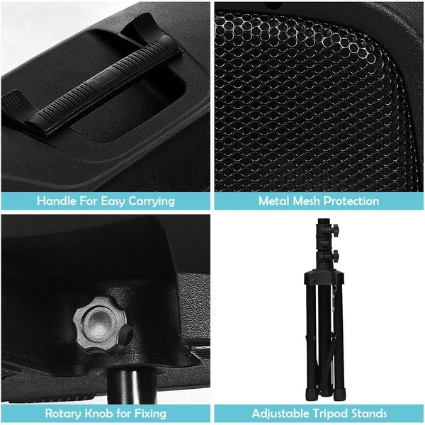12x22 Dual 2-Way 1600 W Powered PA Speaker System
