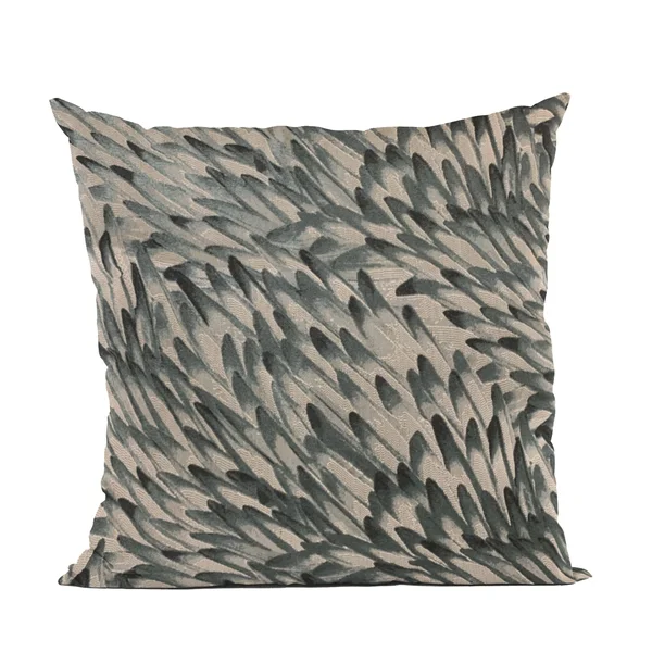 Plutus 20x22 x 36x22 Bird Feather Animal Luxury Throw Pillow in Green and Black
