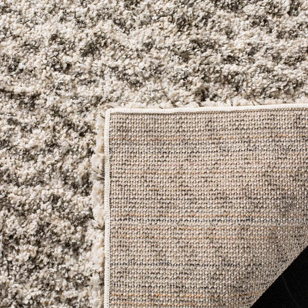 Safavieh Hudson Shag SGH330A Ivory/Grey 5& x 5& Round Area Rug