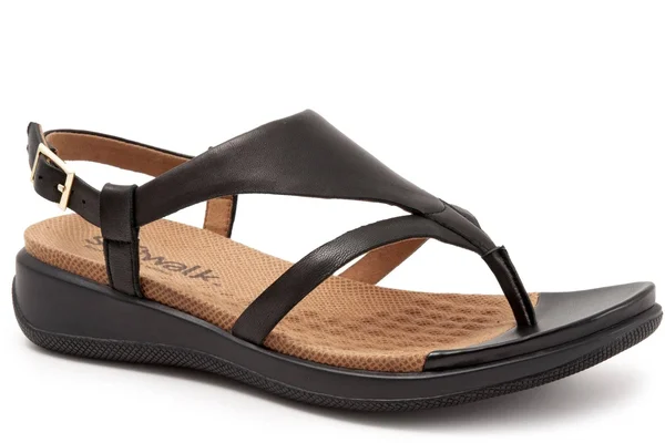 Women's SoftWalk Temara Sandal - Size 6.5 W - Black