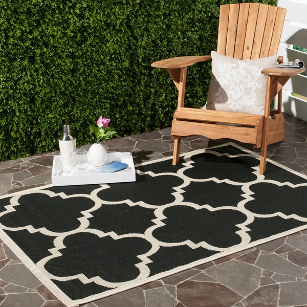 Safavieh Courtyard Dark Brown Indoor Outdoor Rug - 4& x 5&7x22