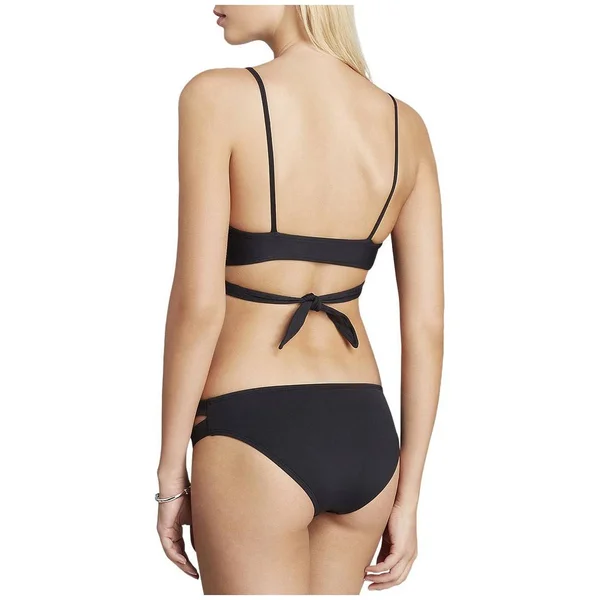 L*Space Swimwear Black Sweet & Chic Chloe Wrap Bikini Top (D, Xl) $79 Nwt