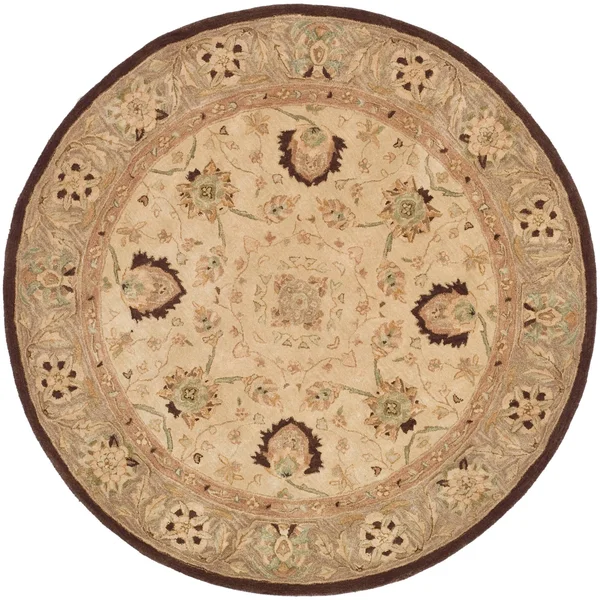 Safavieh 8& x 8& Round Anatolia AN512F Brown - Green Rug