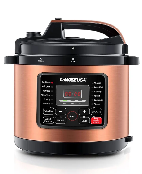 GoWISE USA 10-qt 12-in-1 Electric Pressure Cooker - Copper