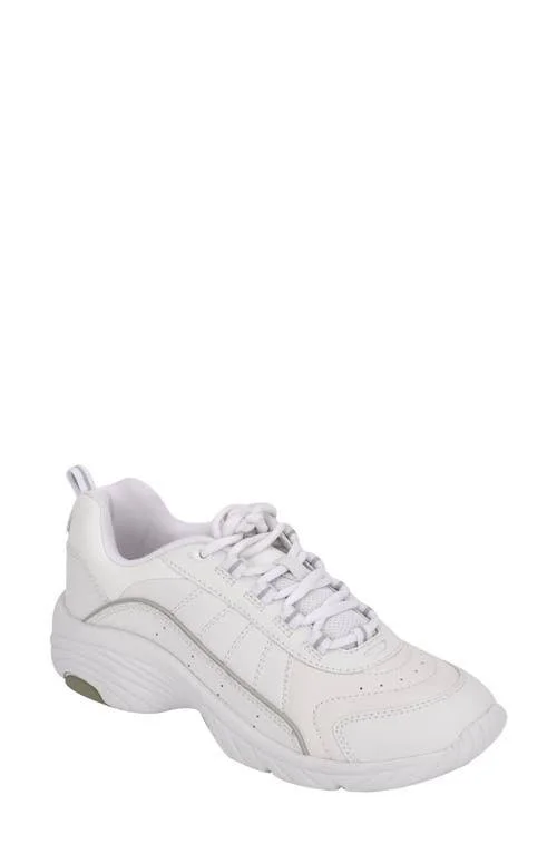 Easy Spirit Punter Sneaker, Size 7.5 in White Leather at Nordstrom