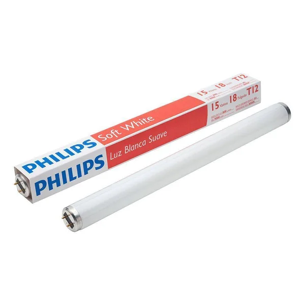 Philips 15-Watt 18 in. Linear T12 Fluorescent Tube Light Bulb - Soft White (3000K) (6-Pack) 141465