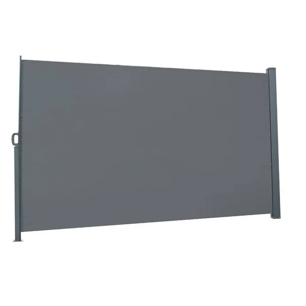 Winado 63 in. Aluminum Privacy Screen Garden Fence, Gray