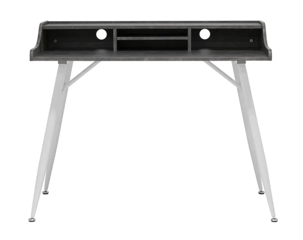 Offex Woodford 45 inch Modern - Secretary/Writing/Laptop Desk with Storage Hutch Pre-Assembled (Except Legs) - White, Marbled Dar