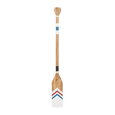 Brown Chevron Wooden Oar Wall Plaque : Wood