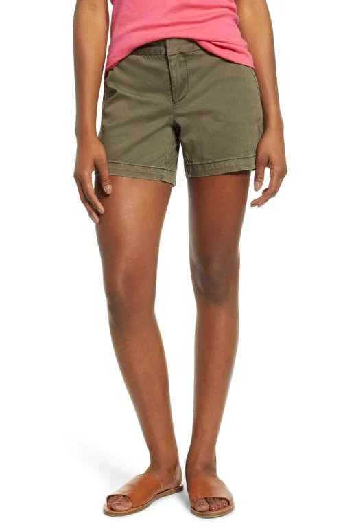 Women's Caslon Cotton Twill Shorts - Size 10 - Green