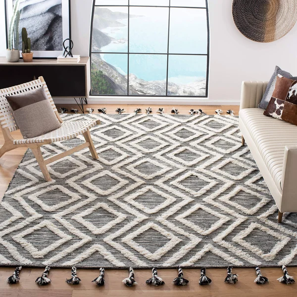 Safavieh Kenya Rug Collection KNY331Z - Black - Ivory - 4& x 6&