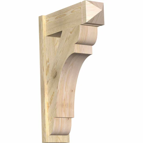 Ekena Millwork OUT08X24X36OLY03RDF 8x22W x 24x22D x 36x22H Olympic Rough Sawn Arts and Crafts Outlooker - Douglas Fir