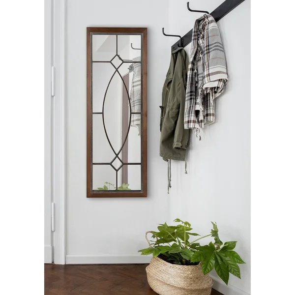 Kate and Laurel Bakersfield 1.25-in L x 13-in W Black Framed Wall Mirror - 219121
