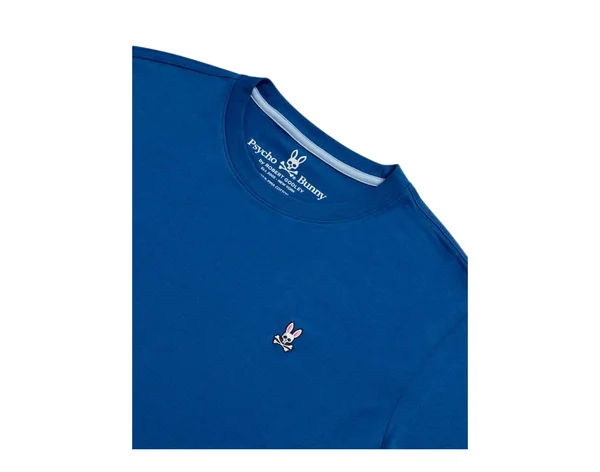 Psycho Bunny Classic Crew Neck Oceanus Blue Men's Tee Shirt B6U014L1PC-OCS