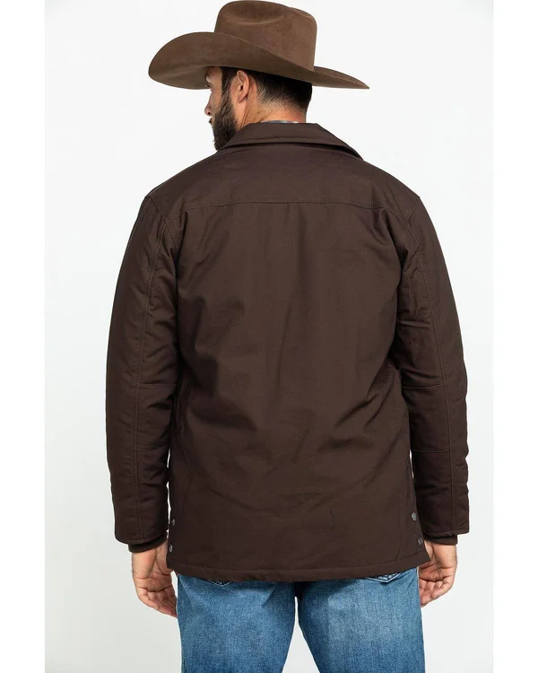Wrangler Men's Barn Coat, Dark Brown, Medium