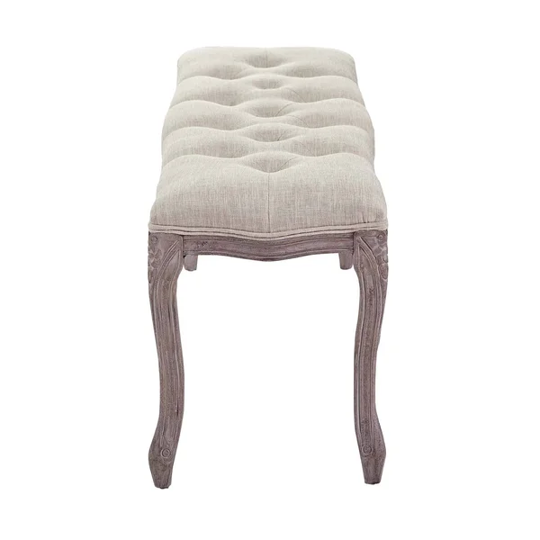 Modway Light Gray Regal Vintage French Upholstered Fabric Bench