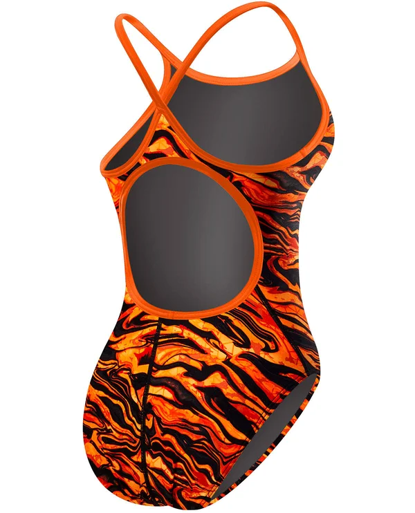 TYR Women's Miramar Diamondfit Swimsuit Orange 32 Dmir7a