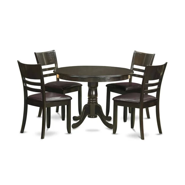 East West Furniture 5 PC Small Kitchen Table and Chairs Set-Dining Table and 4 Dinette Chairs