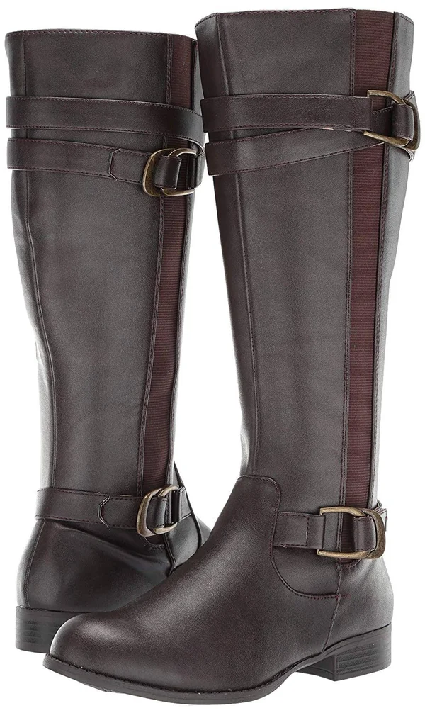 LifeStride Fantastic Women's Riding Boots - Size: 5, Brown