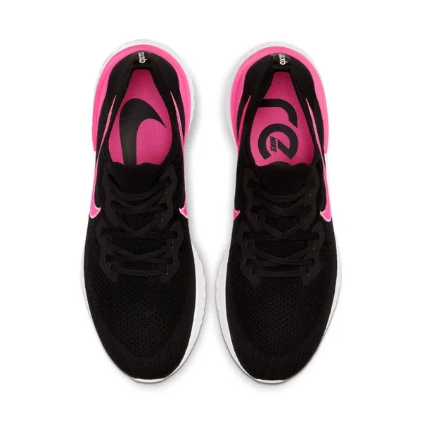 Men's Epic React Flyknit 2 (D - Regular) Running Shoe - Black, Pink Blast, White, 13
