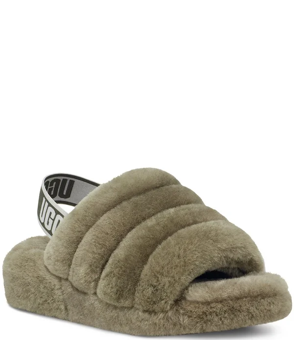 Ugg Women's Fluff Yeah Slide Burnt Olive - 10
