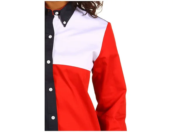 Roper Women's Navy Texas Flag Western Shirt